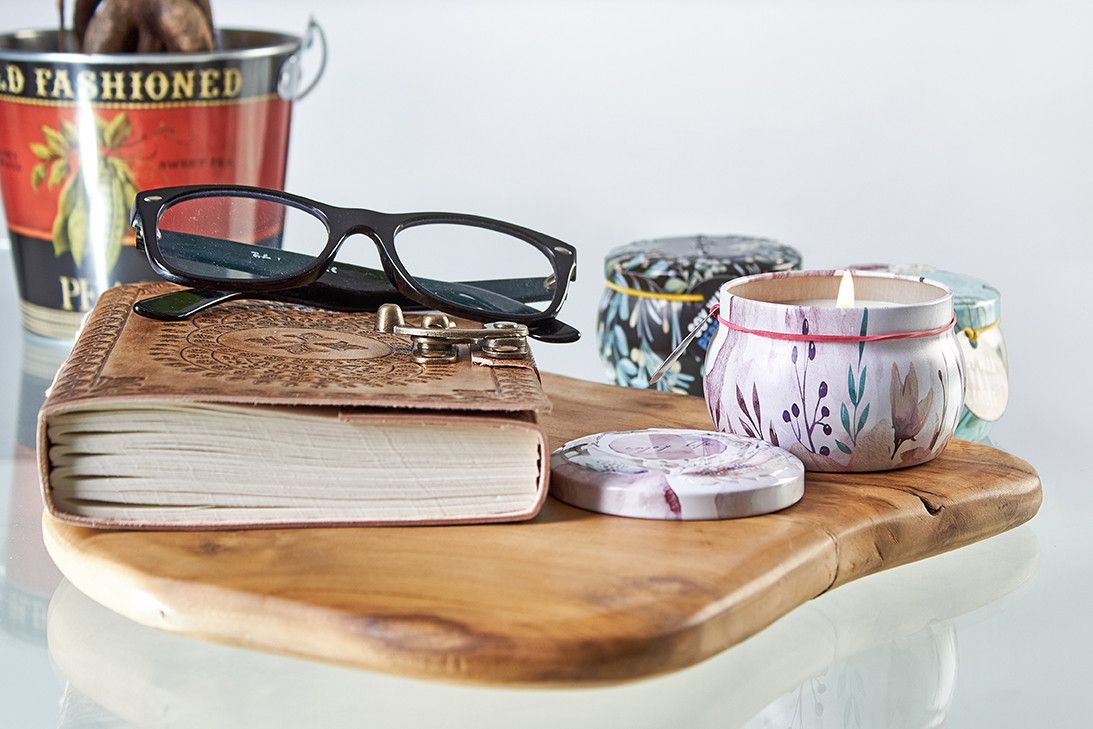 Vela artistica de Hojalata - Vida marina - Frambuesa