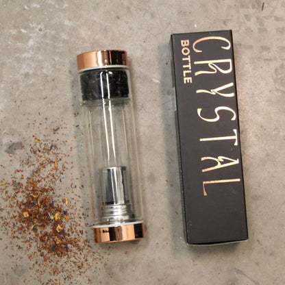 Botella de cristal para te  - oro rosa - Cuarzo roca