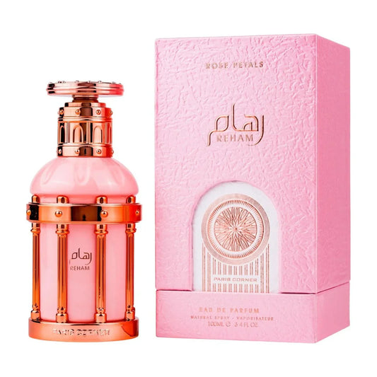Paris Corner Reham Rose Petals 100ML Perfume para Mujer Fragancia de Larga Duración , Perfume árabe original